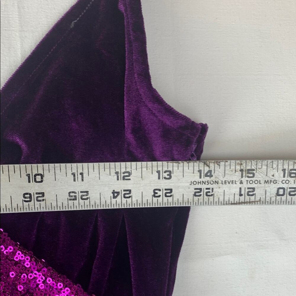 Capsulle size small Purple Sequin velour mini Dress party night boutique - Picture 6 of 12